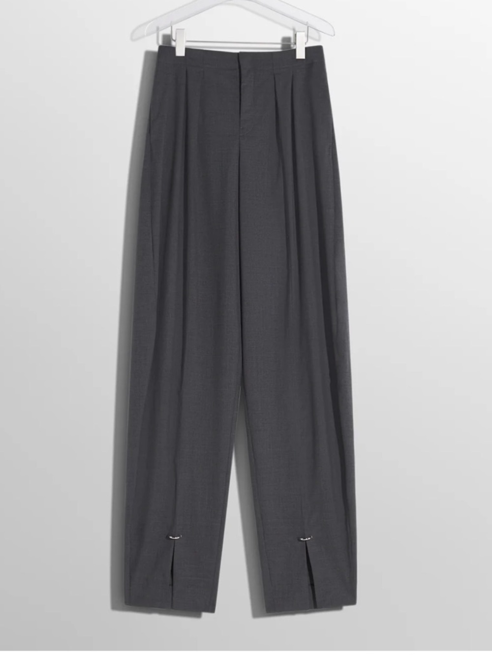 Mugler Gray Tailored Trousers